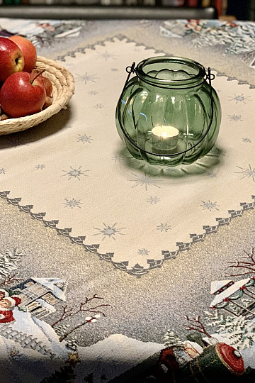 Gobelin-Tischdecke und Schal WINTER JOY