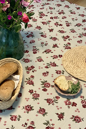 Gobelin-Tischdecke und Schal EDEN ROSES