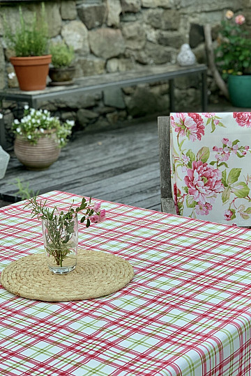 LAURA Tischdecke – rosa kariert