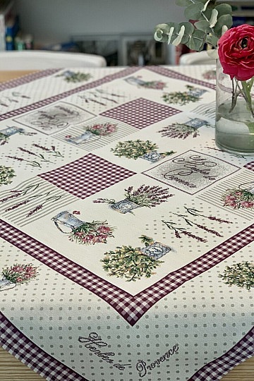 Gobelin-Tischdecke und Schal BLUMEN AUS DER PROVENCE