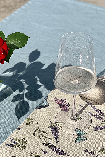 Gobelin Tischdecke, Lavendel Schal 5