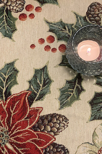 Gobelin-Tischdecke, Schal CHRISTMAS ROSE BARDI