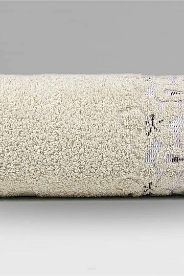 Luxushandtuch und Badetuch BELLA beige