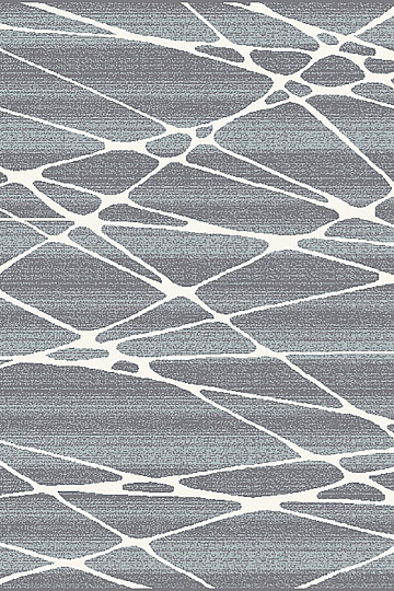 Stück Teppich BOHO geometrisch blau / weiß