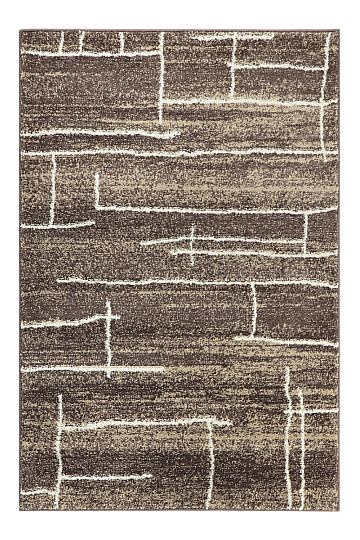 Stück Teppich DOUX Malerei Leinwand Linie braun