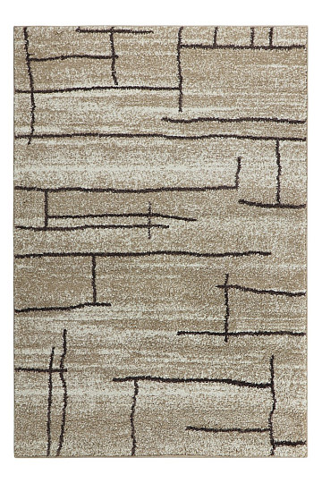 Stück Teppich DOUX Malerei Leinwand Linie beige