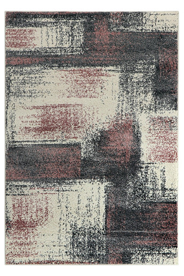 Stück Teppich DOUX Malerei Leinwand grau / pink