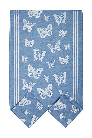 Handtücher SCHMETTERLINGE BLAU 3 Stk
