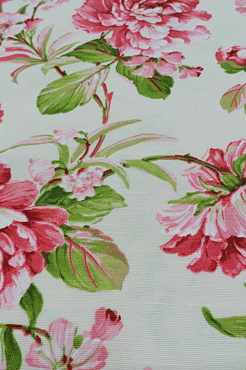 Dekorationsstoff LAURA - große rosa Blumen