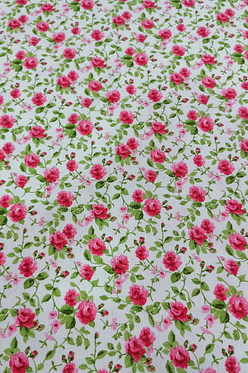 Dekorationsstoff LAURA - kleine rosa Blüten