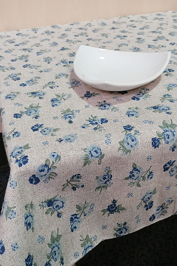 Tischdecke - blau rose