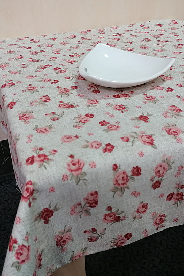 Tischdecke - rote Rose