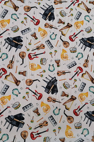 Baumwollstoff MUSIK