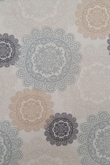 Dekorationsstoff MANDALA grau-beige