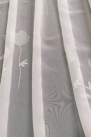 Vorhang voile BLUMEN beige