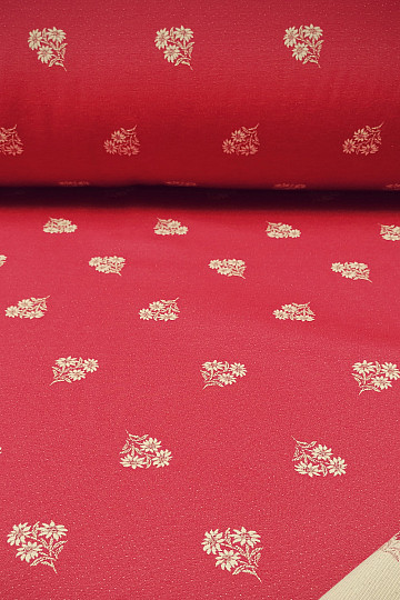 Dekostoff HERZBLUME I Jacquard-Kombination