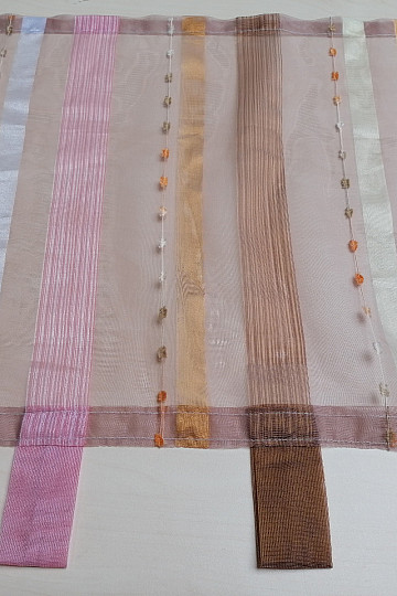 Buntglasvorhang – Voile mit Stickerei 20372/528