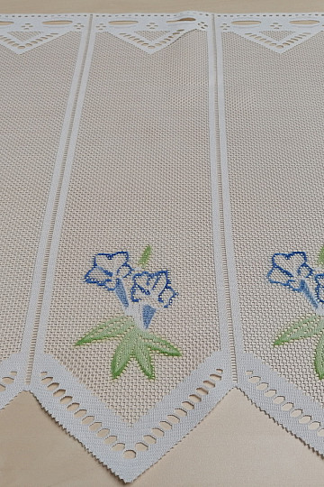Jacquard-Vorhang DD 875 Blaue Blumen