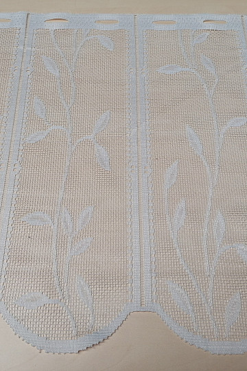 Jacquardvorhang auf Buntglasblättern