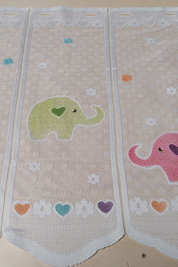 Kindervorhang für Buntglasfenster – Jacquard SLONICI