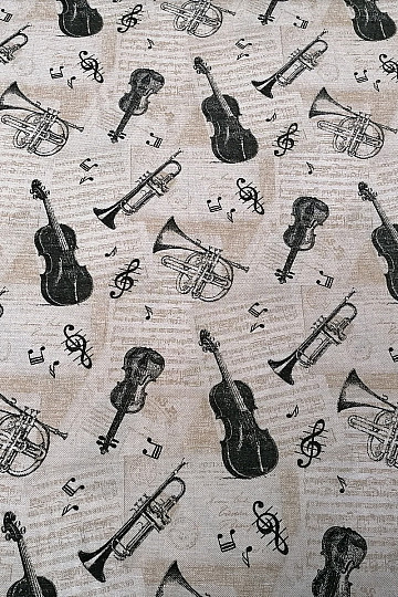 Dekorationsstoff MUSIKINSTRUMENTE