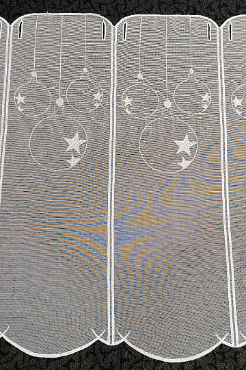 Bestickter Fenstervorhang aus Buntglas – WEIHNACHTSGLÜHBIRNEN