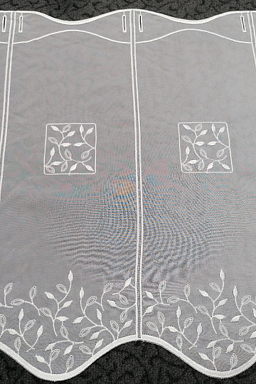 Glasmalvorhang - Voile mit Stickerei 550/045
