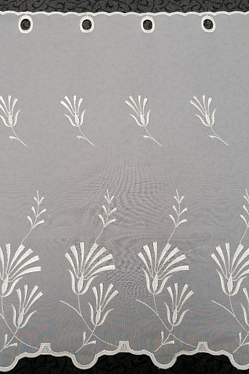 Buntglasvorhang – cremefarben, bestickt W297