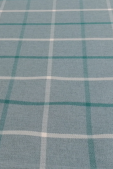 Möbelstoff MULL ARCHER kariert - grau - grün - mint