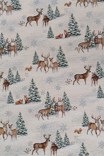 Gobelinstoff TIERE IN DER NÄHE DES BAUMS