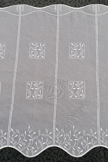 Glasmalvorhang - Voile mit V550-Stickerei