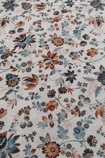 Baumwollstoff VARANASI KALAMKARI weiß