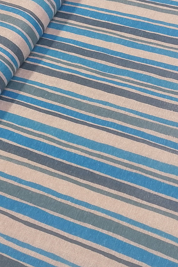 Dekostoff Blauer Streifen 2
