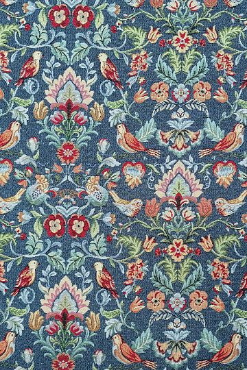 FREDA blauer Gobelinstoff