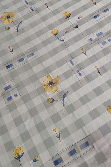 Voile-Vorhang grau-grün