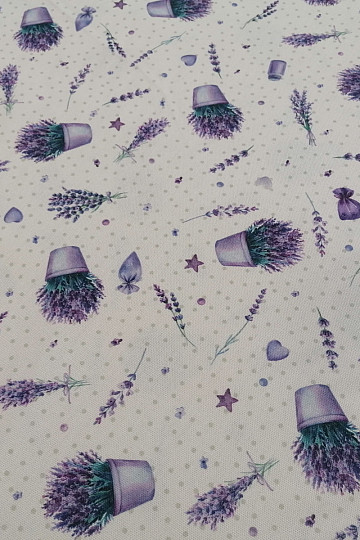 Lavendel Blumentöpfe Dekostoff