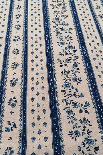 Baumwollstoff MAJOLIKA blau gestreift