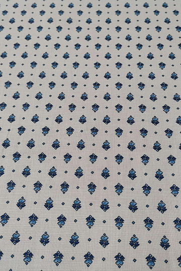 Baumwollstoff MAJOLIKA blaues Ornament