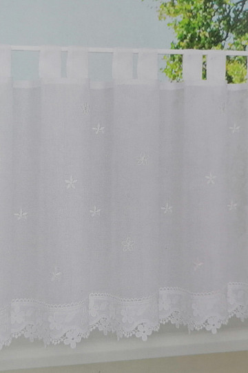 Fertiger Vorhang GERSTER weiße Blume 50x150 cm