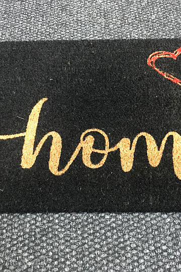 Matte HEART AND HOME schwarz