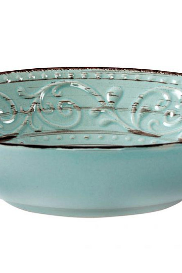 Teller tief BLAU RELIEF 22X4 CM