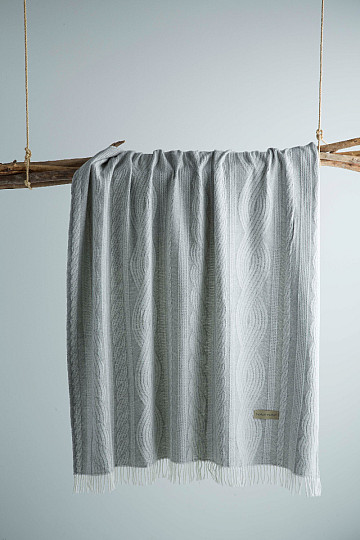 Luxus-Plaid BRAID grau
