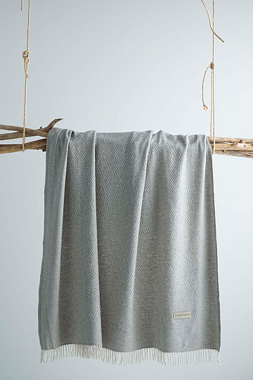 Luxus-Plaid CISSE hell grau