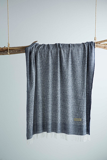 LUXUS-Plaid CISSE marineblau
