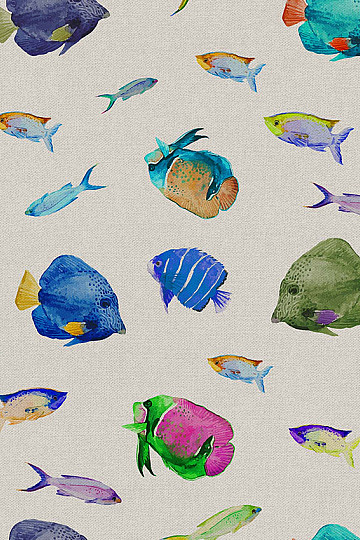 Dekorationsstoff TROPICAL FISH Digitaldruck