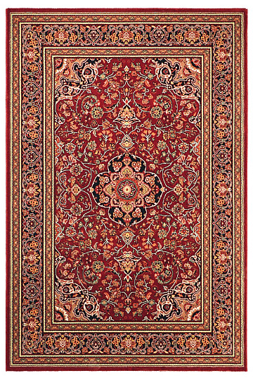 Luxus Wollteppich PRAG Bordeaux