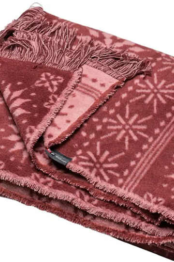 Baumwolldecke Winterschneeflocken Rote Schneeflocken