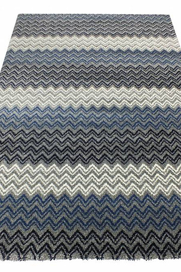 Teppich modern ZIG ZAG blue