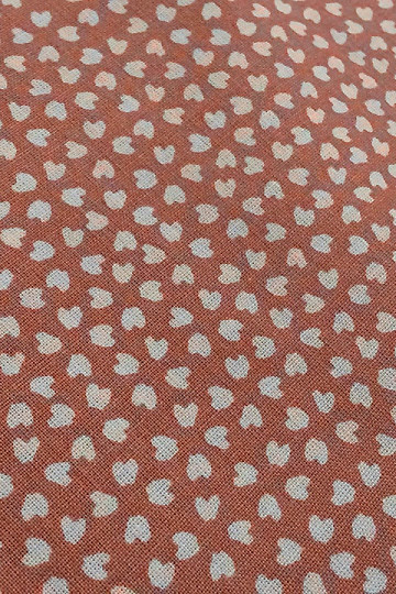 Baumwollstoff HERZ salmon