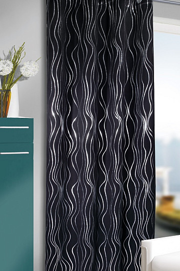 Fertigvorhang BLACKOUT VEGAS schwarz 135x245